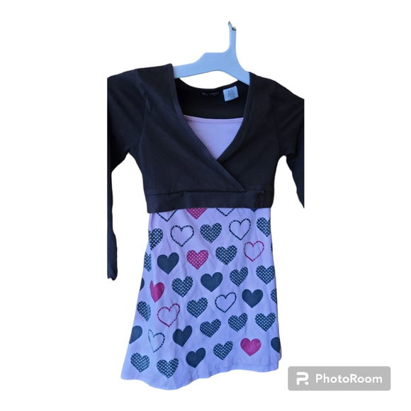 Girls Chocolate Brown Long Sleeve Dress by One Step Up - Picture 1 of 6